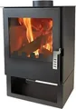 Verso 3 Holzofen 5 kW, 80,2% hoher Wirkungsgrad, kompakte Stahlkörper-Oberplatte (kein Gusseisen), Kaminofen mit Holzspeicher für 60-80 m³, Eco Low Emissionen, 150 mm Rauchabzug