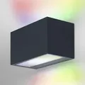 Osram SMART+ WiFi Rechteckige Außen Wandleuchte BRICK WIDE RGBW Farbwechsel in Anthrazit IP44 UpDown