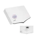 HUMAX Flat H40D4 Flachantenne mit Quad LNB, SAT TV Antenne für alle Sender, Wetterfeste Camping Satellitenschüssel für 4 Teilnehmer, Ideal für Balkon oder Camping, Inkl. Wand- und Masthalterung
