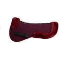 Engel Reitsport Sattelpad Sattelkissen Sattelpad SAKIS2 Lammfell & Baumwollsteppstoff Fellkranz rot S (14 - 15,5 Inch) 50cm