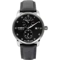 Zeppelin Herrenuhr New Captain's Line 86222 - Schwarzes Ziffernblatt mit weißen Zahlen/Indices,graue Naht,schwarz - 42mm
