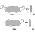 1x ORIGINAL® Brembo Bremsbelagsatz, Scheibenbremse Vorne, Hinten, Rechts