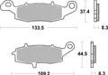 Bremsbelagsatz Scheibenbremse PRIME - Sinter - SA BREMBO 07KA18SA für SUZUKI SV