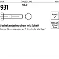 000931100000360260 Sechskantschraube DIN 931 m.Schaft M 36 x 260 10.9
