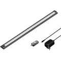 ledscom.de LED Unterbau-Leuchte SIRIS schwarz matt mit Netzteil und Bewegungsmelder flach, 50cm, 531lm, warmweiß