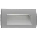 ledscom.de LED Wandeinbauleuchte ZIBAL, Downlight für außen, IP65, grau matt, 140 x 70mm, 3,3 W, 209lm, warmweiß