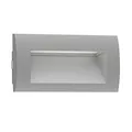 ledscom.de LED Wandeinbauleuchte ZIBAL, Downlight für außen, IP65, grau matt, 140 x 70mm, 3,3 W, 209lm, warmweiß