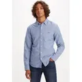 Levi's® Jeanshemd BATTERY HM SHIRT SLIM mit Logobadge blau L
