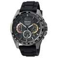 Seiko Conceptual Chronograph schwarzes Zifferblatt Silikonarmband Herrenuhr S...