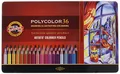 Koh-I-Noor POLYCOLOR 3825 - Farbstifte/Zeichenstifte für Künstler in Metall-Geschenkbox - farbig sortiert, 36er Set