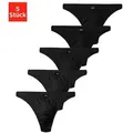 H.I.S String Herren Unterhose (Packung, 5-St) in Baumwollstretch-Qualität schwarz 4 (S)