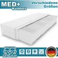 Matratze MED+ Komfort 7 Zonen 100 x 200 x 16 cm aus hochwertigem Kaltschaum | Rollmatratze mit waschbarem Bezug und Memory Marken I H3