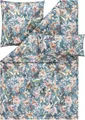 Estella Mako-Satin Bettwäsche Atelier Estera 155x220 + 1 x Kissen 80 x 80 + 1 x Kissen 40 x 80 Floral blautanne