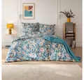 Estella Bettwäsche Estella Mako-Satin Bettwäsche 155x220 Estera blautanne Blüten Lilien, Mako-Satin, 2 teilig