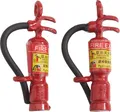 HobbyFun Miniatur Feuerlöscher 2 Stück Modellbau-Projekt Miniaturfigur Miniaturwelt Miniaturlandschaft