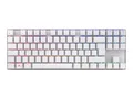 Cherry MX 8.2 TKL Wireless, silber/weiß, MX2A RGB RED, USB/Bluetooth, DE