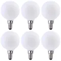 NCC-Licht 6 x LED Filament Leuchtmittel Globe G60 4W E14 opal 350lm warmweiß 2700K