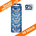 10 x Renata 373 SR916SW SR68 Uhrenbatterien 1,55 V Knopfzelle Silberoxid 29mAh