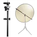 Selens Reflektorhalter Ausziehbarer Auslegerarm 55-135cm, Reflector Holder Extendable Boom Arm Hintergrund Crossbar 360 Grad Swivel für Lichtstativ Fotostudio Porträt Fotografie Video Live Streaming
