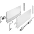 GTV Schubladensystem AXIS PRO, Schubkastengarnitur mit Vollauszug und integriete Dämpfung, Weiss, Belastbarkeit bis 40 kg, Soft-Close, Den freien ...