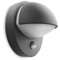 Philips 16246/93/16 Außenwandlampe June 1x 42W | E27 | IP44 - mit Bewegungssensor, Anthrazit