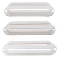 Musiclily 3Pcs White Hot Rail Guitar Single Coil Size Humbucker Pickup Cover Set