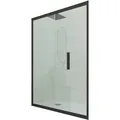 Duschtür Gleittür Pvc Cm Klarglas Matt-schwarz Deco