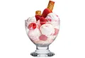 KONZEPT Eisschale Eisbecher Glas Set, Glasschale mit Fuß 405 ml, Glas Geriffelt für Eis, (4-tlg), Perfekt für Schichtdessert, Candy Bar Zubehör