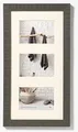 walther design Bilderrahmen grau 3x 10x15 cm Galerie mit Passepartout, Home Holzrahmen HO315D