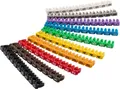 Kabelmarker Clips Ringe, Ziffern 0-9, farbig, 10x 10 Stück für Kabel ø 4-6 mm