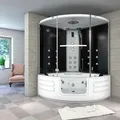 Dampfdusche Whirlpool Dusche Duschkabine K70-SW-TH-EC-SC 150x150cm Schlauchreinigung+Scheibenversiegelung