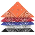 Bandanas 5er Pack 100% Baumwolle Paisley Halstuch Kopf Hals Schal 5er Pack, B...
