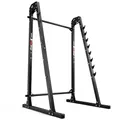 K-Sport: Langhantelablage mit Absicherung bis 280kg belastbar I Squat-Rack I Hantel-Ablage mit 8-Stufen Hakenleiste I Kniebeugenstaender, inkl. E-Book