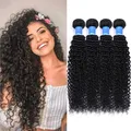 Brasilianische Locken, 55,88 cm, 4 Stück, brasilianisches Haar, Naturschwarz...