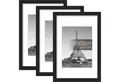 LuxusKollektion Bilderrahmen-Set Bilderrahmen Set 20x30 cm Schwarz, 3er Pack, für Fotos & Poster
