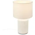 Briloner Ino Tischlampe, Stoffschirm, Kabelschalter, Keramikfuß, Weiß, Ø22 X 37,5 Cm