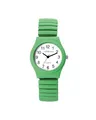 Adrina Damen-Uhr Edelstahl Zugarmband Neon-grün große Ziffern Länge 18cm Durchmesser -34mm Breite 18mm Geschenke für Frauen