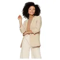 PIECES Damen Pcboss Noos 3/4 Blazer, White Pepper,XL
