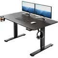 Höhenverstellbarer Schreibtisch Schwarz 110x60x73-118cm