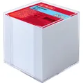 Herlitz Zettelbox, Kunststoff, 90 x 90 mm, glasklar Inhalt: 700 Blatt weisses Papier (90 x 90 mm) (10410801)