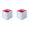 Herlitz 10410801 Zettelkasten 9x9x9cm transparent 700 Blatt weiß gefüllt (Packun