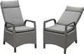 2er Set »Dallas« Relax Gartensessel, Aluminium