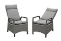 bellavista - Home&Garden® Gartenstuhl »Dallas« 2er Set Gartenstühle Rattan Hochlehner Armlehnen Sessel Stuhl (Set, 2 St), Aluminium, verstellbar, wetterfest, Garten, Terrasse, Balkon & Outdoor