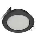 ledscom.de LED Einbaustrahler Zobe II flach GX53 anthrazit matt rund 10,063W 1038lm warm-weiß 107mm Ø Lochkreis 90mm Ø