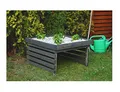 DIY Universal Mähroboter Mower Garage Dach Unterstand Grau Gebeizt mit Pflanzbeet