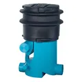Regenwasserfilter Zisternenfilter 3P Volumenfilter VF1 mit Teleskopverlängerung und Edelstahlsieb für den Erdeinbau, Anschluss DN100, Höhenversatz 300mm.