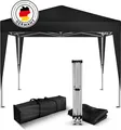 Kronenburg Faltpavillon 2x2m - Wasserfest, UV-Schutz 50+, 0 Seitenteile, schwarz
