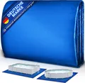 tillvex® Premium Pool Bodenplane 445 x 254 cm Rechteckig mit 250 g/m² - für Pools & Schwimmbecken | UV-stabile & reißfeste Poolunterlage Bodenschutzmatte | Bodenschutzplane für Swimmingpool