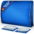 tillvex Bodenschutzplane tillvex Premium Poolunterlage 250 g/m2 Bodenplane Bodenschutzplane (Schwimmbecken UV-stabile & reißfeste Poolunterlage, Bodenschutzmatte Bodenschutzplane für Swimmingpool), Premium Pool Bodenplane quadratisch & rechteckig für Pools 254 cm x 445 cm