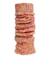 HomeOfSocks Alpaka Beinstulpen Damen One Size Gelb weich Grobstrick